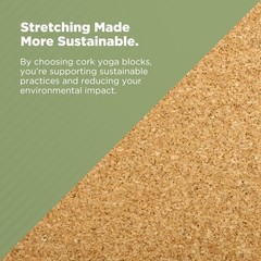 Bean Products Yoga Blocks 2 Pack, Cork, Large 4x6x9, supportive for improve…