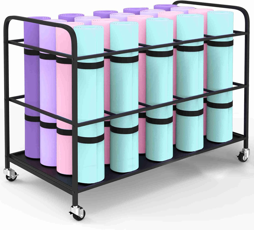 Yoga Mat Holder Organizer Yoga Mat Storage Rack Basket for Home Gym Exercise Wor