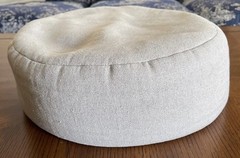 Natural Hemp Zafu Meditation Pillow – Organic Buckwheat Fill Zen Yoga Pillow