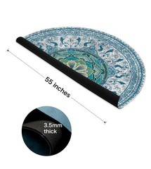 Large Round Yoga Mat 4.6’ x 3.5mm for Exercise Premium Extra Thick, Ultra Com…