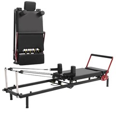 Home Gym Pilates Reformer Machine, Quick-Assembly Foldable Pilates Reformer,