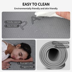 PAIDU Large Yoga Mat-72’x36’x0.4’ Extra Width ＆ Gray