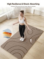 Large yoga mat,73’x35.5’x0.4’,extra thick and wide,10mm pilates mat,non-slip …