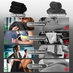 Vnoss Microfiber Gym Towels For Working Out Quickly Dry Yoga Towels For Men