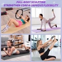 Halloscume 24 Pcs Home Pilates Essentials Kit For Women Pilates Equipment Ring
