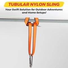 18MM Nylon Climbing Sling Runner 23KN CE2008/EN566 30cm/ 12inch |Pack of 2 Grey