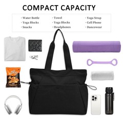 Yoga Bags for Women Gym Tote Bag with Adjustable Mat Holder Yoga Mat Carrier …