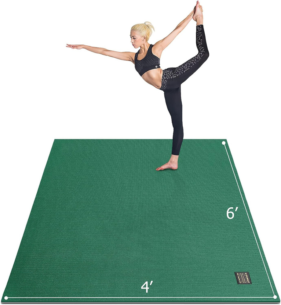 Large Yoga Mat 6’X4’/6’X6’/7’X5′(7Mm/9Mm), Extra Thick Workout Mats for Home Gym