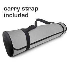 Deluxe High Density Foam Yoga & Fitness Mat 8mm Thick 72″ x 24″ 1 Count Grey