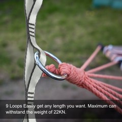 25KN Daisy Chain Yoga Extend Belt 1.5M, 2Pcs Climbing Straps for Exercise, Grey