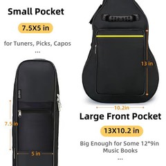 GIGKOUKI Acoustic Guitar Bag Gig Bag 0.35 In Thick Padding for 39 40 41 Inch …