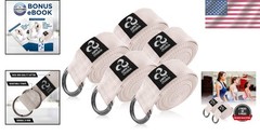 Yoga Straps 5-Pack Set | Adjustable 8ft Belts for Stretching
