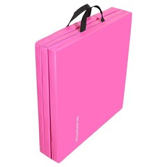 BalanceFrom Fitness GoGym 6’x2’x1.5″ Folding 3 Panel Exercise Gym Mat, Pink