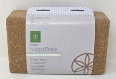 New Gaiam Cork Yoga Brick – Stretching Balance Aid w/ Premium Support