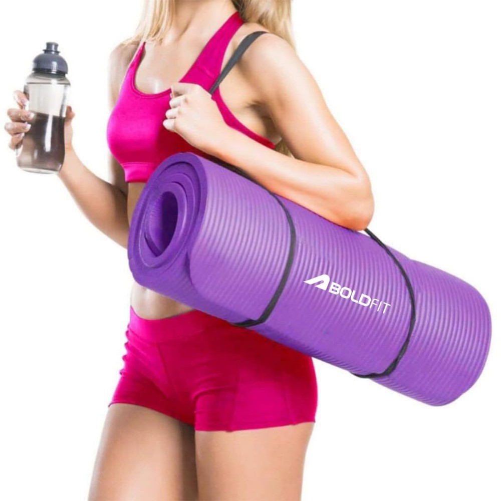 Boldfit Yoga Mat For Yoga Fitness Workout Purple Color