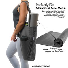 Yoga Mat Bag | The ORIGINAL YogiiiTote Yoga Bag | Sling Mat Tote w/Large Side…