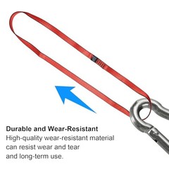 Nylon Climbing Slings, Strong Webbing Straps Rock Climbing Straps for 24″ Red
