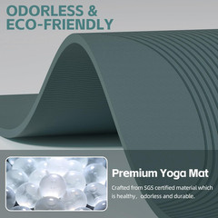 Extra Thick Non-Slip Yoga Mat 72″x36″ for Home Gym & Fitness Workouts