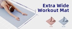 Yoga Mat, 72″x 32″x1/3″ Extra Wide Non-Slip Exercise Fitness Yoga