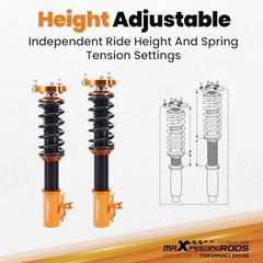 Coilovers for Honda Civic 2006-2011, for Acura CSX 2006-2011, Height Gold