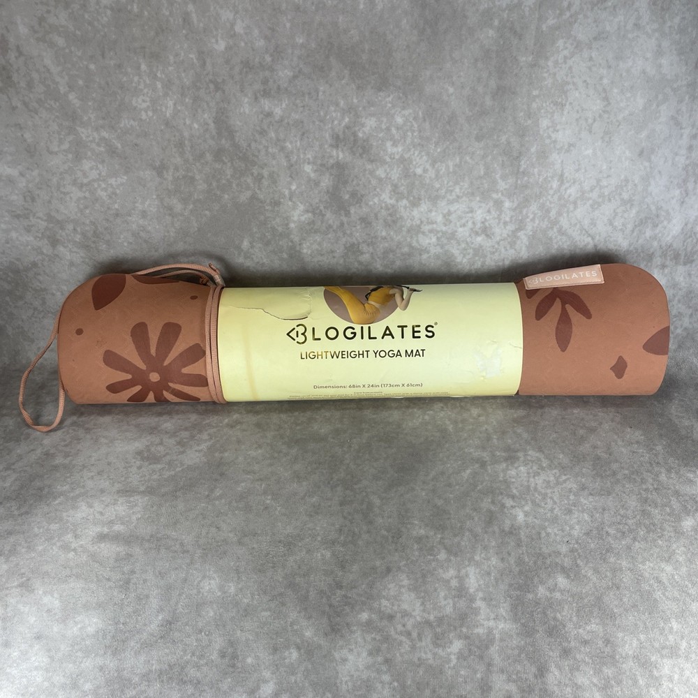 BLOGILATES BEGINNER LIGHTWEIGHT YOGA MAT – RUST (4MM)