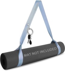 Yoga Mat Strap with Carabiner Clip Adjustable