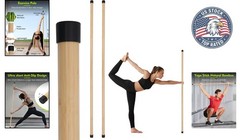 5ft Yoga Stick Set – Natural Bamboo Stretch Bar for Mobility & Posture