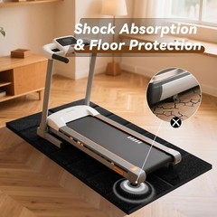 Treadmill Mat for Carpet Floors, 63″×30″, 0.2″ Thick Walking Pad Mat for