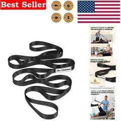 Non-Elastic Yoga Stretching Strap for Flexibility & Physical Therapy 75″