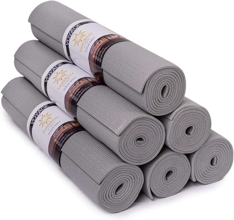 Voyage 5mm Studio Yoga Mats 6 Pack 72x24in