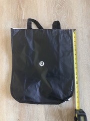 Lululemon Large Reusable Tote Carryall Gym Bag Black 14 x 16
