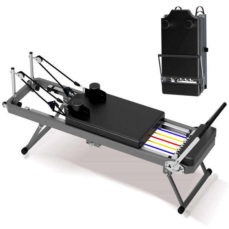 Pilates Reformer Machine Portable Foldable Pilate Machine Bed Exercise Strength