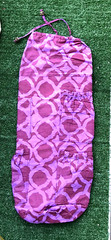 Global Mamas Handmade in Ghana Yoga Bag Free Trade Cotton Lilac Maroon NWOT
