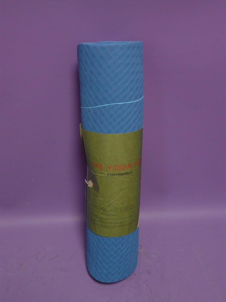 Good Nite Yoga Mat Non Slip TPE Sports Mat Gym Mat Blue 183x61x0.6cm