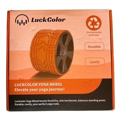 LUCKCOLOR YOGA WHEEL, BLACK