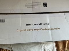 Brentwood Home Crystal Cove Yoga Cushion Set 3-Piece Gray Bolster Pillow