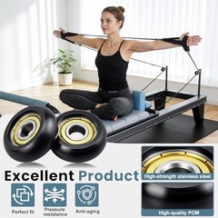 Replacement Roller Wheels for Aero Pilates Reformer – 32mm POM Wheels, Smooth