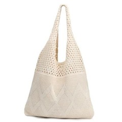 Crochet Bags for Women Beach Totes Bags Aesthetic Summer Tote Standard Beige-a
