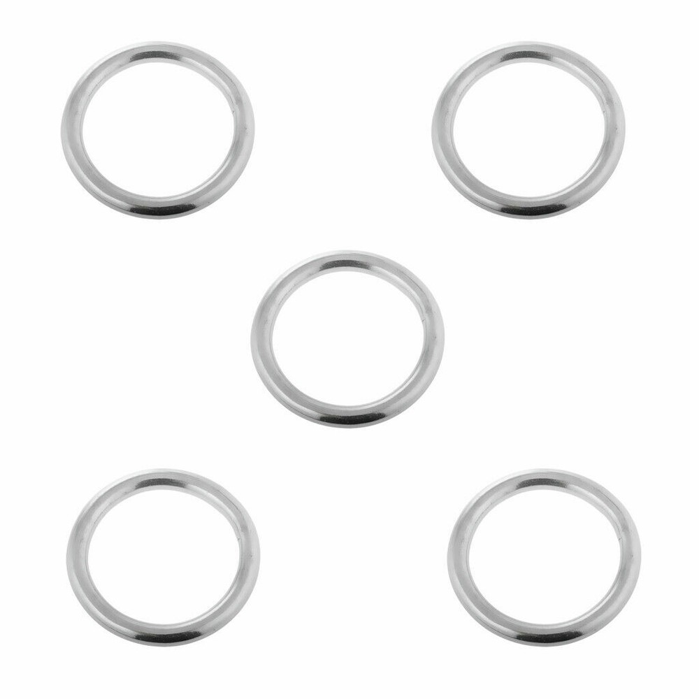 5Pcs 5*30 Boat 316 Stainless Steel Solid Round O-ring Pilates Ring