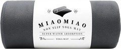 MIAOMIAO Non-Slip Hot Yoga Towel Set, Super Absorbent Microfiber Carbon Grey