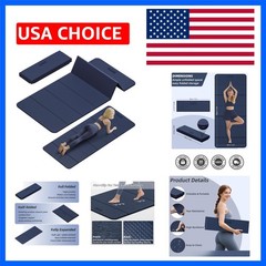 Foldable Yoga Mat,74″Lx32″Wx1/3″Thick,Folding Exercise Mat,Non-slip Wide Pila…