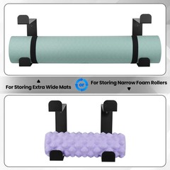 4 Tier Yoga Mat Holder Wall Mount & Yoga Mat Storage Rack,Heavy-duty steel fa…