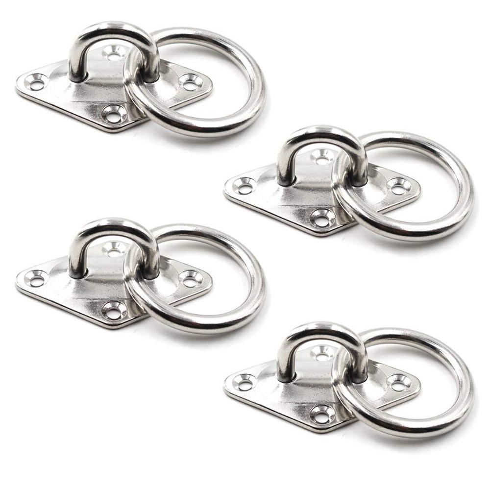 Ceiling Wall Mount Hook Heavy Duty Anchor Diamond Pad Eye Plate With Ring 5mm…