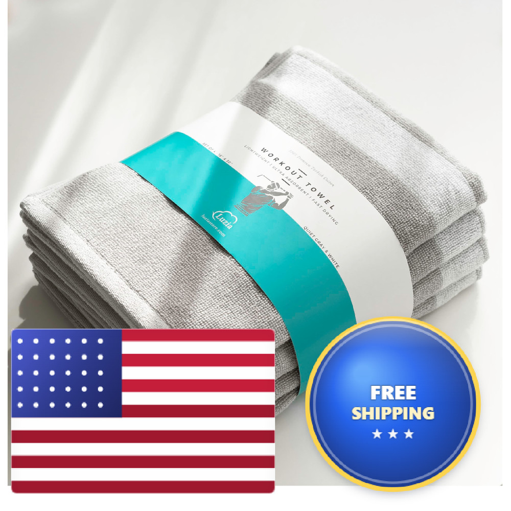 Luzia Striped Workout Towel For Sweat Pack Of 4 – 100 – And