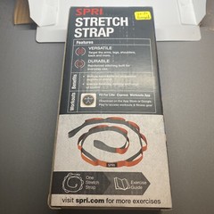 SPRI 1 Stretch Strap Yoga Pilates Physical Therapy 10 Loop Multi-Grip Durable