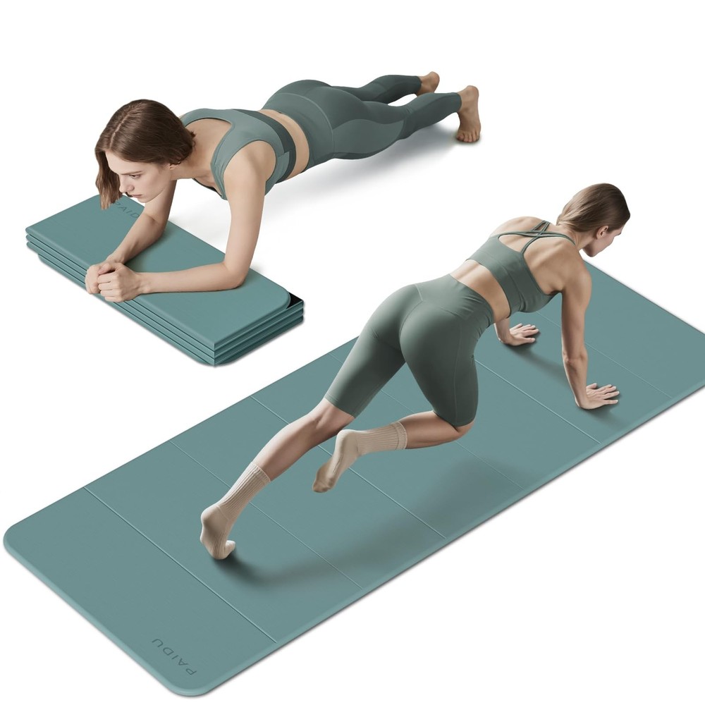 PAIDU Foldable Fitness Yoga Mat | 2/5″ (10MM) Extra Thick | SGS Certified Non…