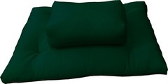 Zafu Zabuton Meditation Yoga Cotton Cushion, Sitting Kneeling Mats Hunter Green