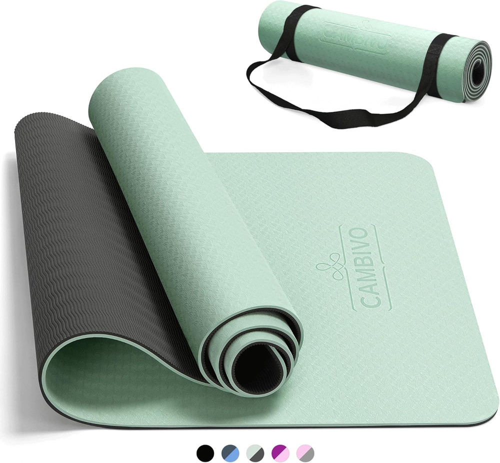 CAMBIVO Yoga Mat for Women Men Kids, 1/3 & 1/4 & 2/5 Inch Extra Thick Yoga Mat N