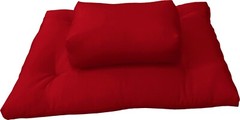 Zafu Zabuton Meditation Yoga Cotton Cushions, Sitting Kneeling Mat Red
