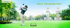 COSPORTIC Golf Hitting Mat, Golf Training Mat for Swing Path Feedback Detection